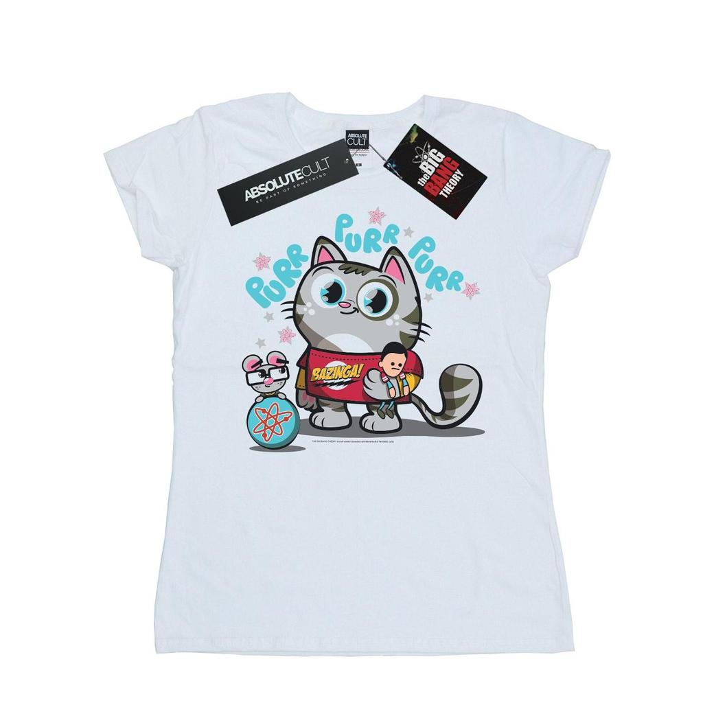 The Big Bang Theory Womens/Ladies Bazinga Kitty Cotton T-Shirt