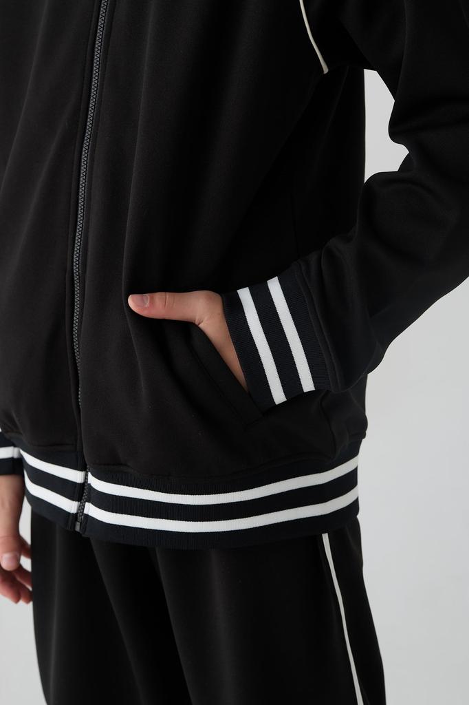 Beams School Jersey Set and Size 150 Water-Repellent (Top Bottoms), 143201, Kids, Black,