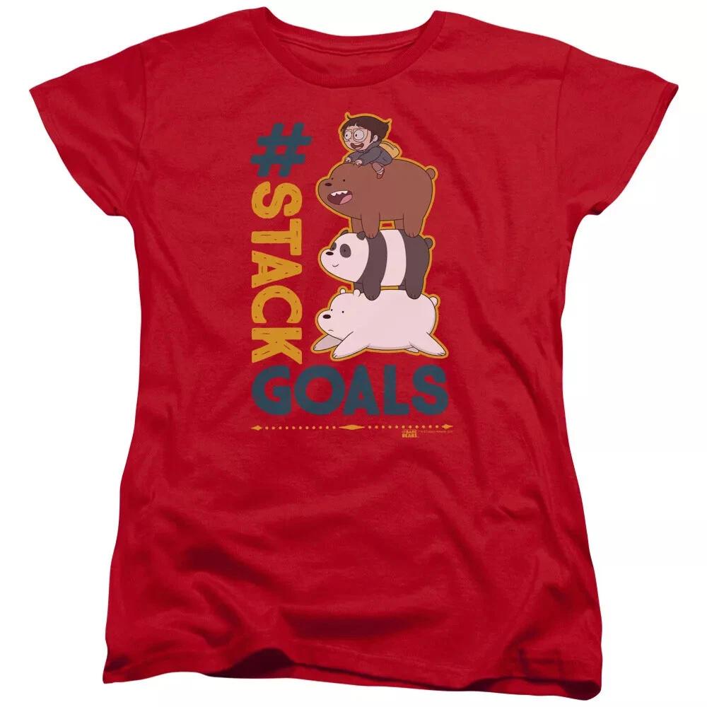 We Bare Bears  Stack Goals  Women s T-Shirt 3XL