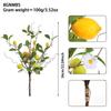 Plastic Lemon and Silk Daisy Arrangement with Iron Stem for Stable Upright Display in Vase or As Standing Decor Element