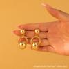 Elegant Gold Plated Geometric Earrings Trendy Circle Design For Fashionable Women