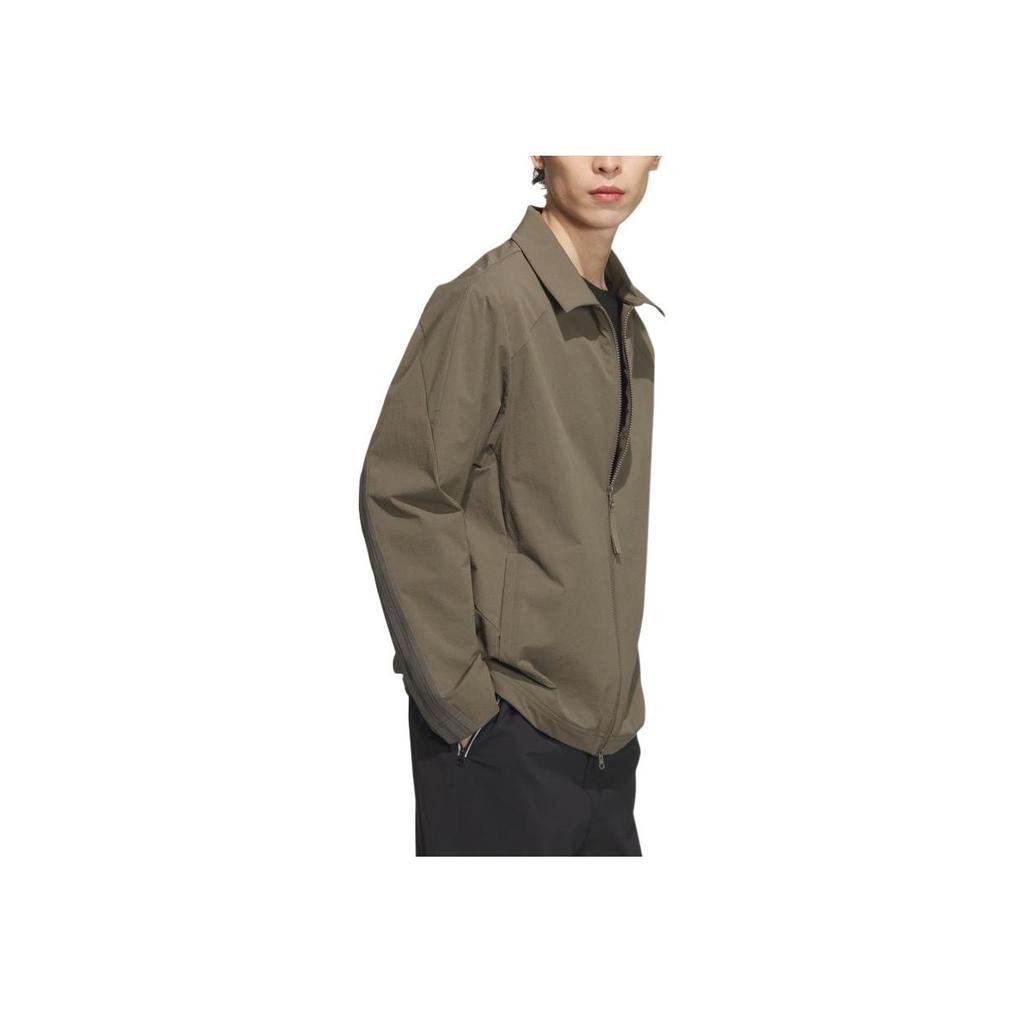 Adidas Fustl Jacket 11 Logo Sports Casual Polo Jacket Men Jacket Green Brown JE3685