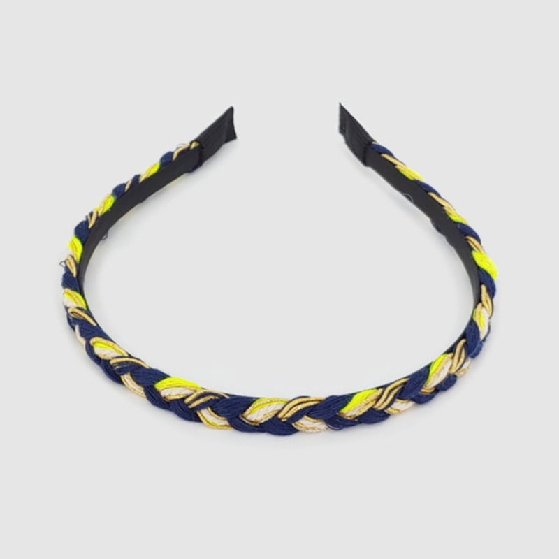 LALA Handgefertigtes Gewebtes Haarband - Marineblau