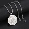 Mystical Christian Faith Pendant Necklace Stainless Steel Sturdy Chain Religious Jewelry For Men Women Spiritual Gift