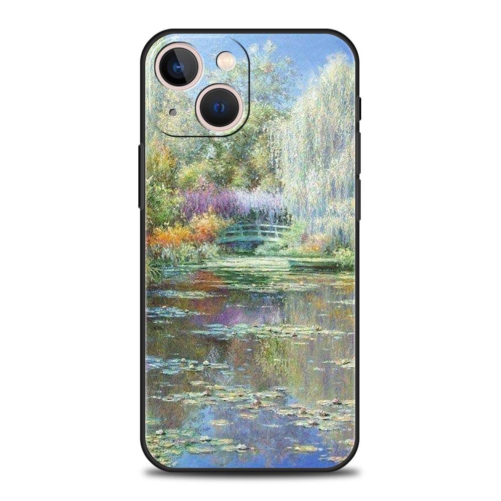 Claude Monet Impressionism Painter For iPhone 11 12 13 15 16 14 Pro Max Phone Case X XR XS 7 8 Plus SE Luxury Cover Funda
