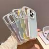 Point Drill Lens Frame Mobile Phone Case Is Suitable for Apple 16PROMAX Solid Color 15 Trend Large Hole 13/14 Matte Anti-drop