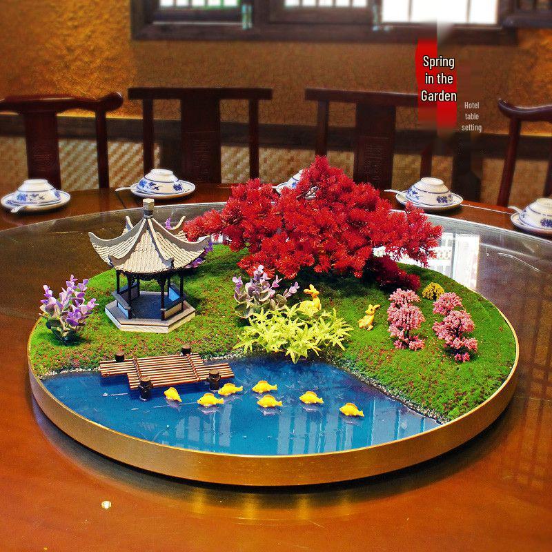 Neues chinesisches Tafelaufsatz: Kreatives künstliches Blumenlandschaftsornament