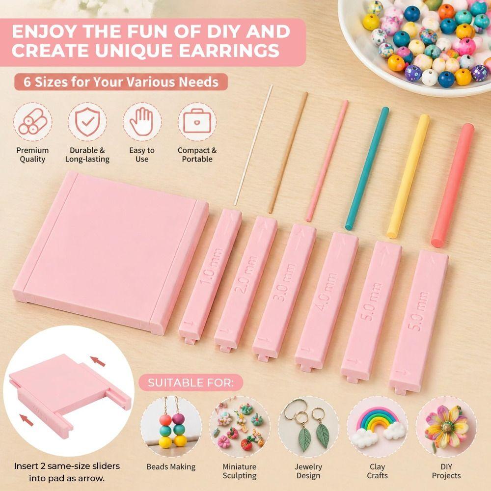 Plastic Clay Hoop Earring Tool 12 Sliders Clay Strip Shape Maker Home Crafting