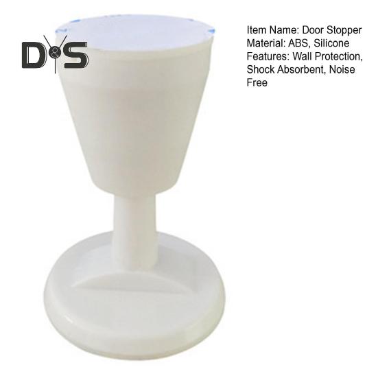 Silicone Door Stopper Wall Protector Shock Absorbent Noise Free Self-Adhesive No Drilling Anti-collision Floor Mount Door Catch Doorstop