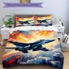 3pcs Jet Fighter Soft and Comfortable Breathability, Bedding Set, Machine Washable, Suitable for All Seasons113