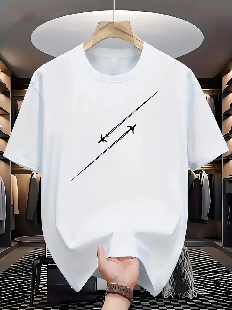 Men's Pattern Printed Moon Astronaut Design Casual Round Neck Summer Style unisex Fashion Summer Clothing | Pattern T-shirt Astr