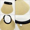 Summer Empty Top Sunscreen Hat Women's Outdoor Large Brim Empty Top Hat Men's UPF50 + Headband Sunshade Empty Top Straw Hat