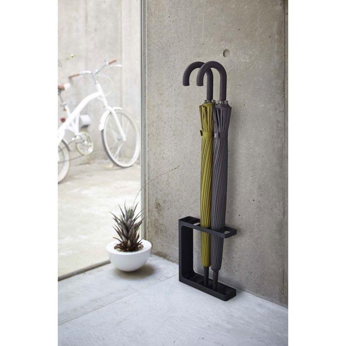 Porte parapluie - YAMAZAKI - Grind Noir - Métal - Rectangulaire - Classique