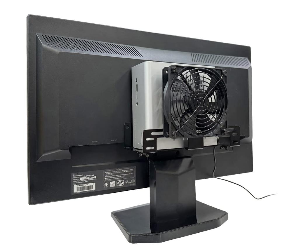 Nagao Seisakusho NB-VESAHOLD200CL Clamp-Style Storage Holder, VESA Compatible, 2-Way, for HDD, PC, and Cable Taps, Rear Storage Holder, 200mm