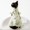 National style printing panda couple clothes spring and summer cat clothes blue cat kitten hairless cat puppy pet clothes