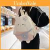 Cute Cartoon Bow Lace Cat Design Student Casual Backpack With Plush Pendant For Daily Use