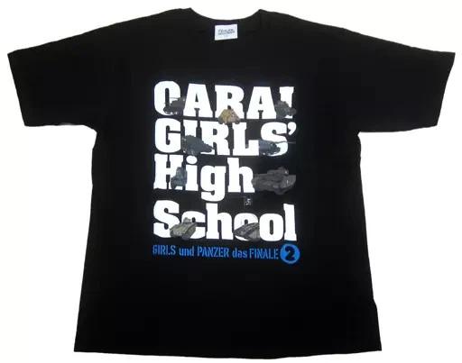 

Girls Panzer Final Chapter Oarai Girls High School Black T T-Shirt L Size L