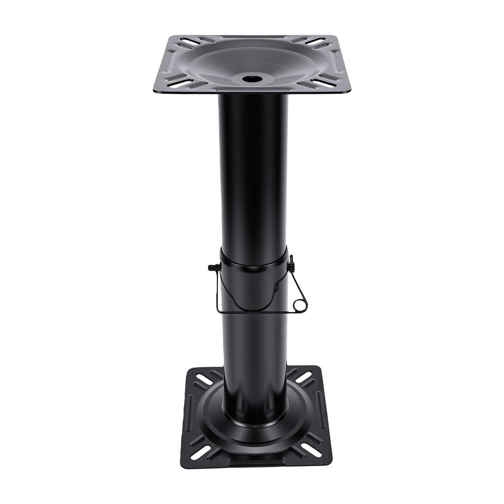 Boat Seat Pedestal Adjustable Height 11.7 to 17.7in Black Powder Coating Universal Fixed Pedestal Base for Yacht Pontoon