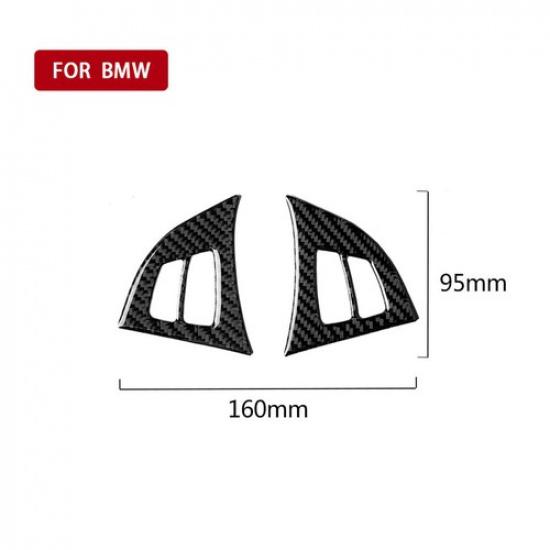 Auto Kohlefaser Lenkrad Knopf Innenraum Abdeckung Für BMW X5 E70 2008-13