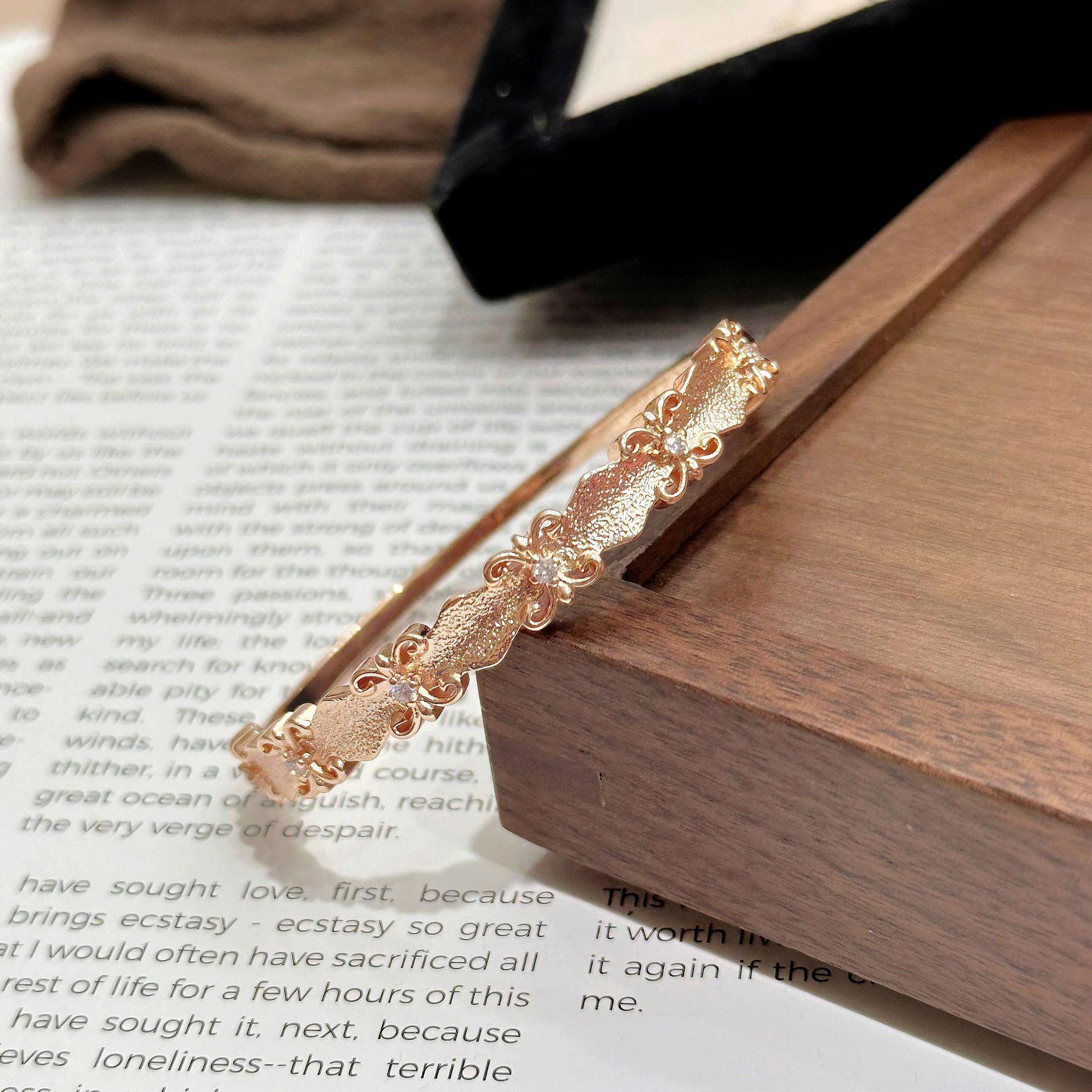 Популярный французский ретро браслет-обруч с ирисом, дизайнерский, высокоценное ювелирное изделие