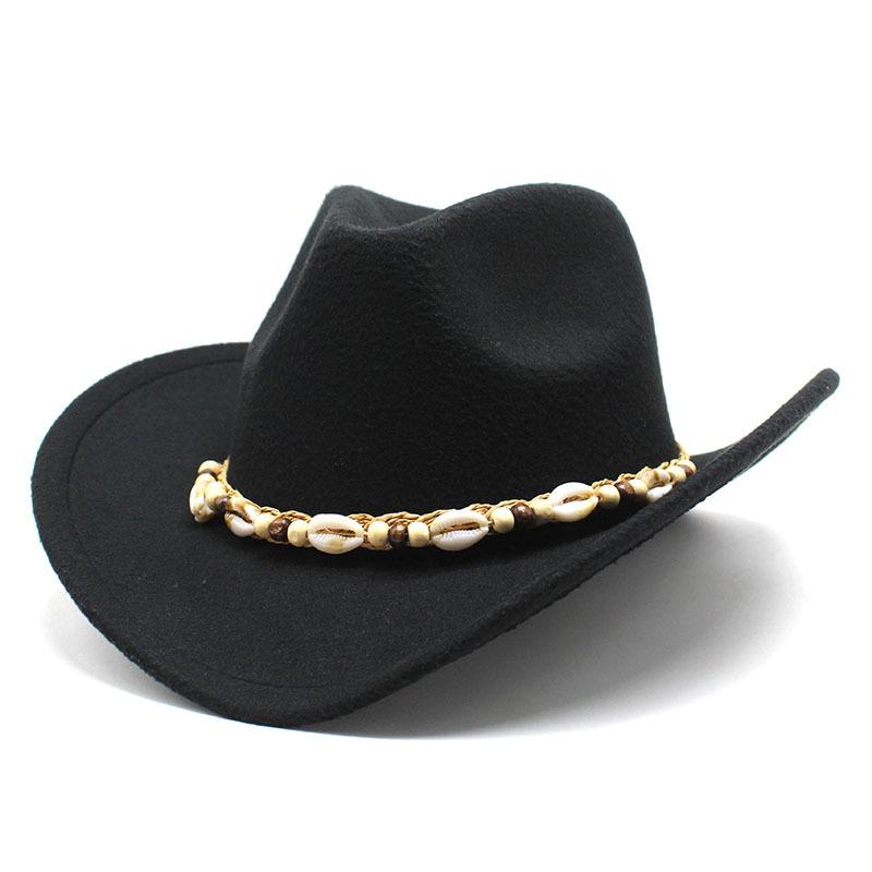 Wool Western Denim Curled Brim Top Hat Minority Style Men'S And Women'S Couple Hat