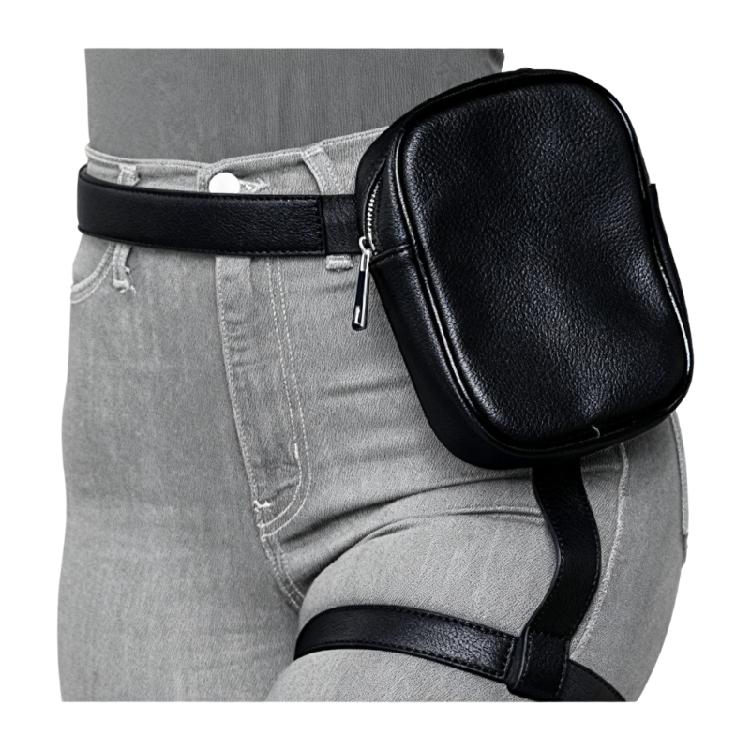 Oberschenkel-Gurt-Tasche Drop-Leg-Tasche Bauchtasche für Damen Herren Bein-Geldbörsen Kunstleder Taille Hüfttasche