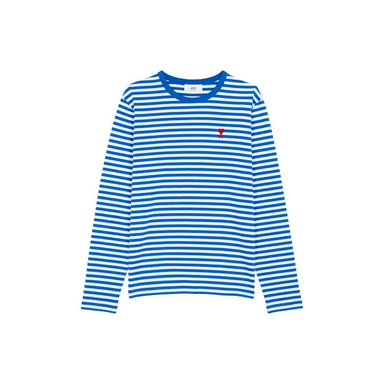 AMIPARIS T-Shirts Men's Blue White Multicolor Crew Neck Moderate Straight Fit A21HJ10672-406