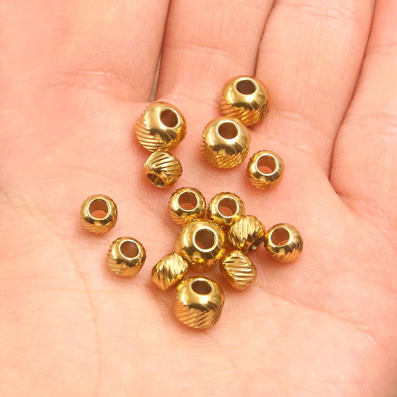 304 Stainless Steel Twill Pattern Spacer Beads for DIY Jewelry, Bracelet, Necklace Crafting.