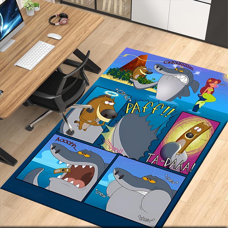 Zig & Sharko Printed Carpetrugfor Office Chair Living Room Bedroom Kitchen Room Decor Gifts