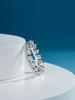 Dewdrop Diamond Ring Crown Shining 18K True Gold Electroplated Coating Full body 925 sterling silver Full of Elegance