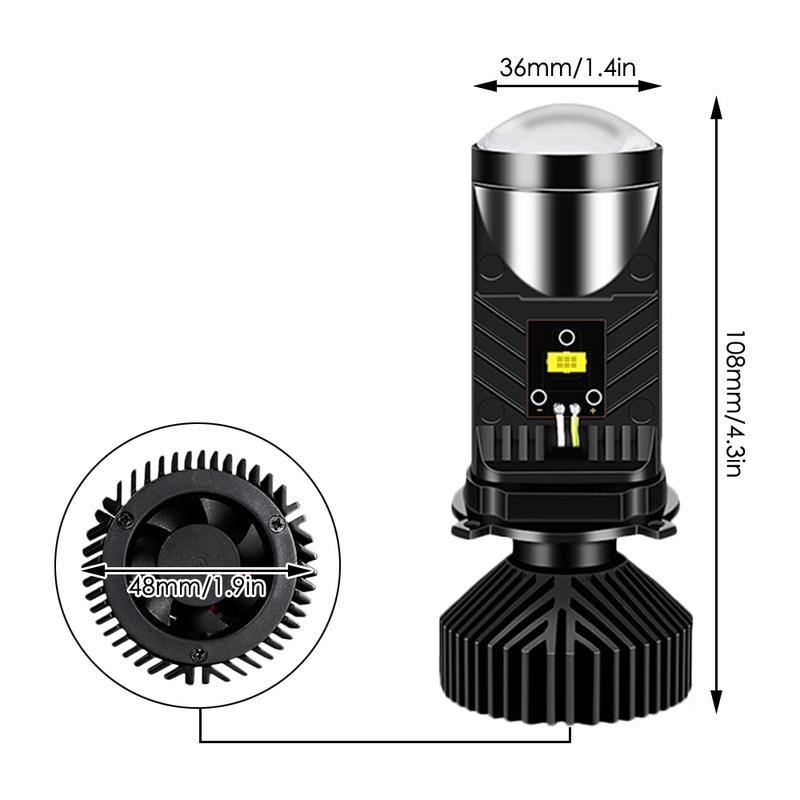 2Pcs Y9 H4 LED Motorcycle Headlight Bulbs Mini Projector Lens Hi Lo Beam White Lamp Fog Lamp Super Bright Scooter Accessories