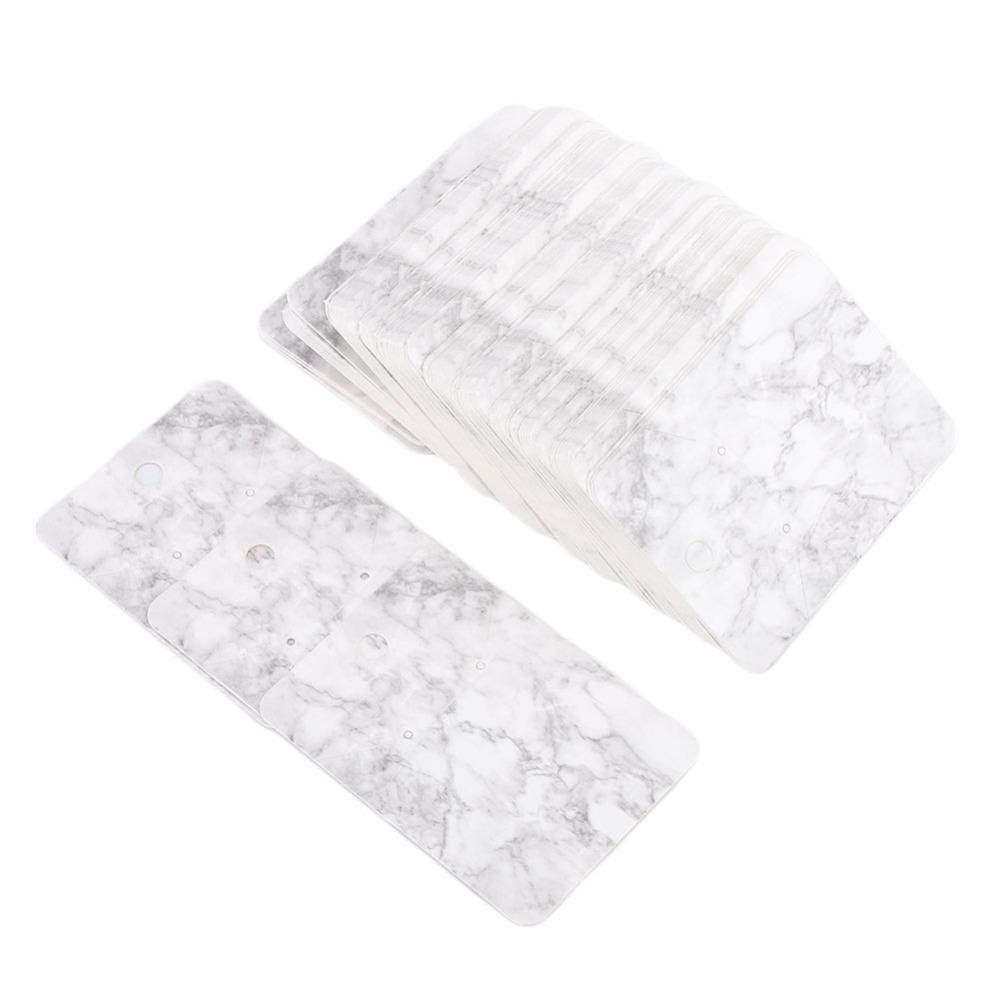 100Pcs 5 x 7cm Marble Pattern Jewelry Display Cards  Handmade jewelry finished product packaging