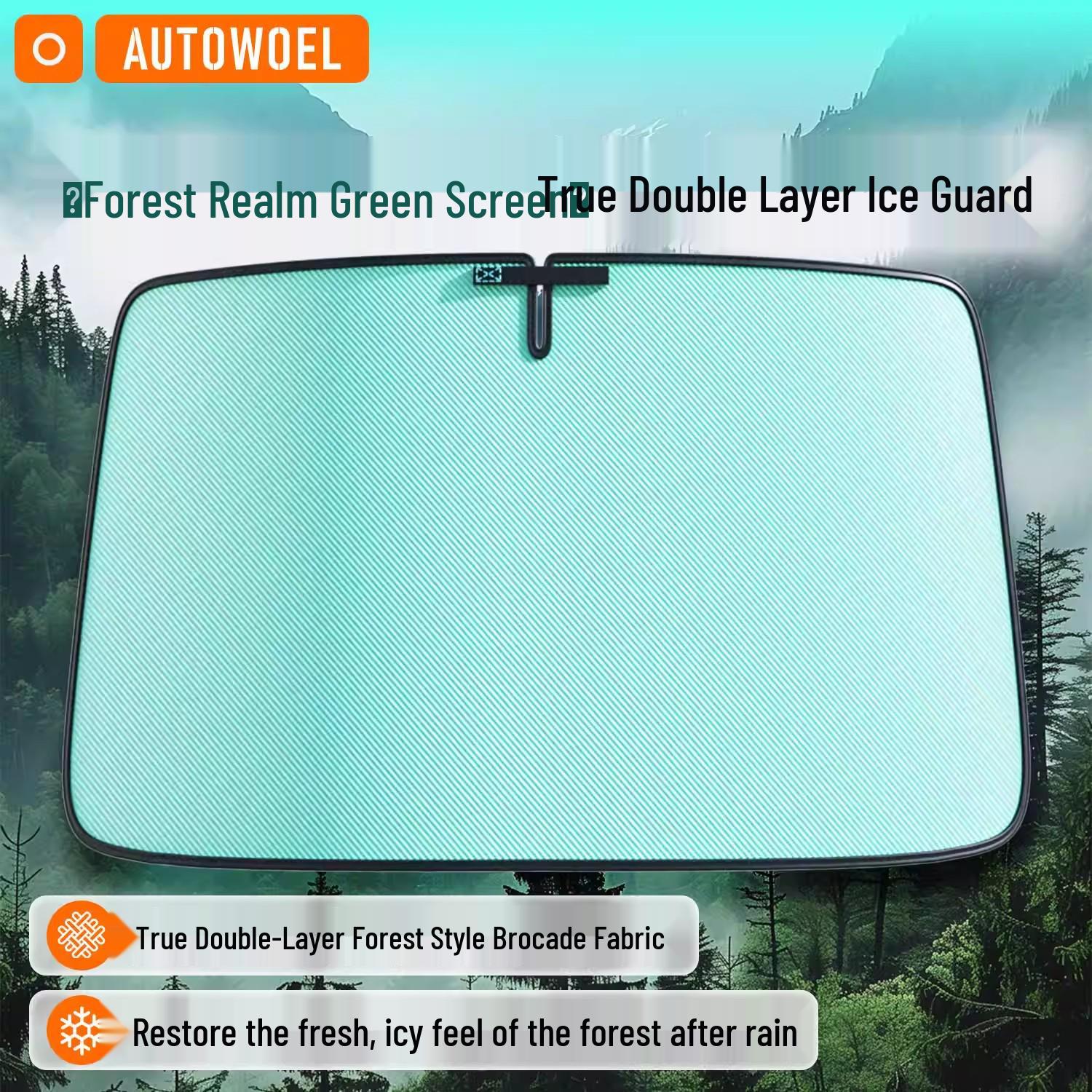 

Car Sunshade Heat Insulation Windshield Cover for Sun Protection Customized Double Layer for Zeekr светло-зеленый