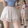 Women's Ice Silk Seamless Lace Anti-Exposure Summer Shorts