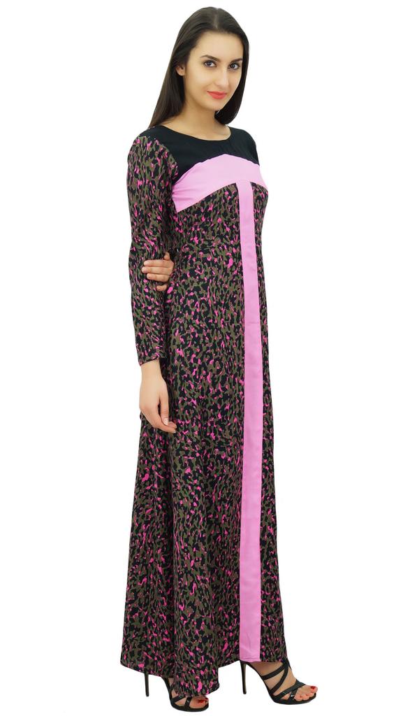 Bimba Women's Long Sleeve Winter Wear Maxi Dress Rayon