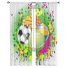 Sport Balls Pattern Sheer Curtains For Living Room Modern Fashion Valance Curtains For Kitchen Tulle Curtains