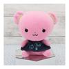 Shinada Plush Toy YOPPY'S (L) Set of 4 - Stylish YOPPYs with Fashionable Denim Print Outfits and Charming Bead Hair Accessories