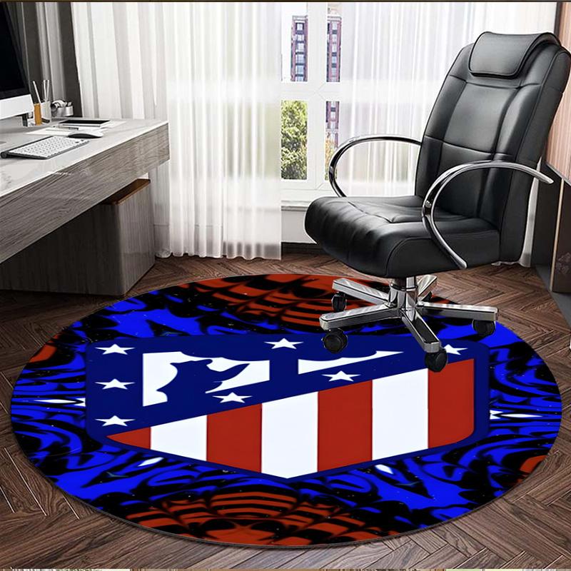 football club Print Round Rug, Washable Floor Carpet, For Entryway Dorm Laundry Room Office Study, Home Decor Birthday Christmas Gift
