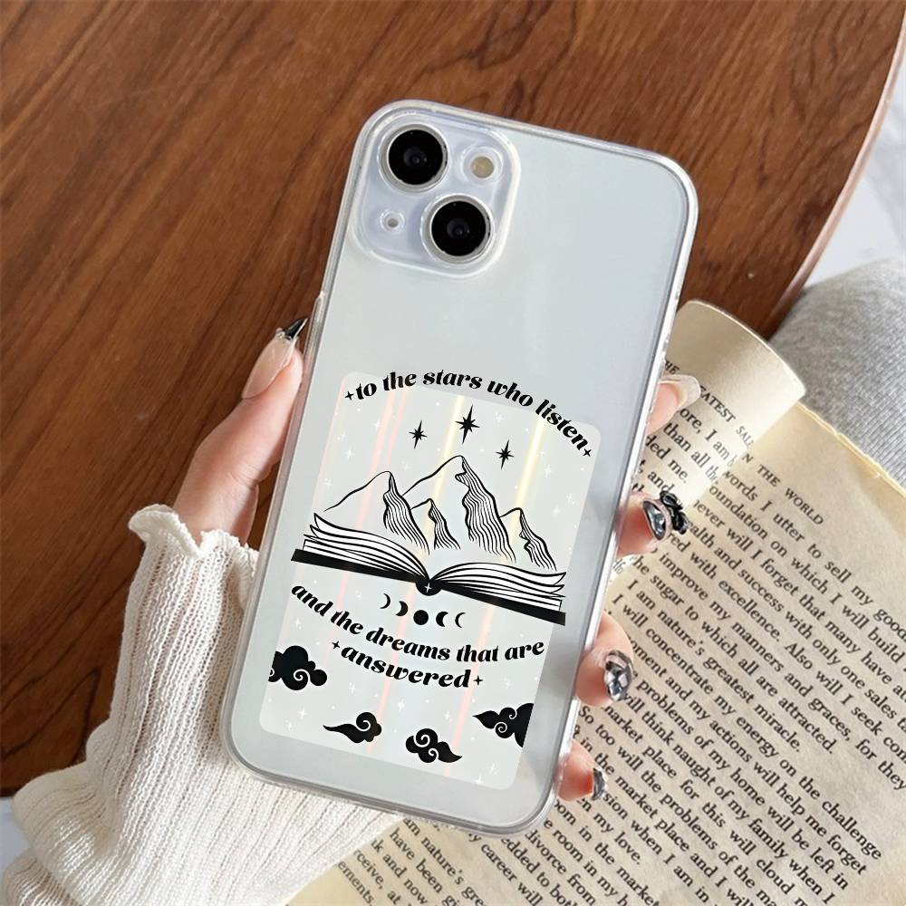 ACOTAR To The Stars Who Listen IPhone 17 16 15 14 13 12 11 Pro Max 13 12 Air Transparent Silicone Soft Phone Case iPhone 15