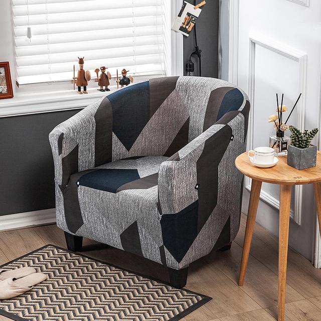 Club Chair Cover Small Sofa Skins Protector Single Seat Chair Cover Arm Chair Slipcovers For Dining Room Floral Printed