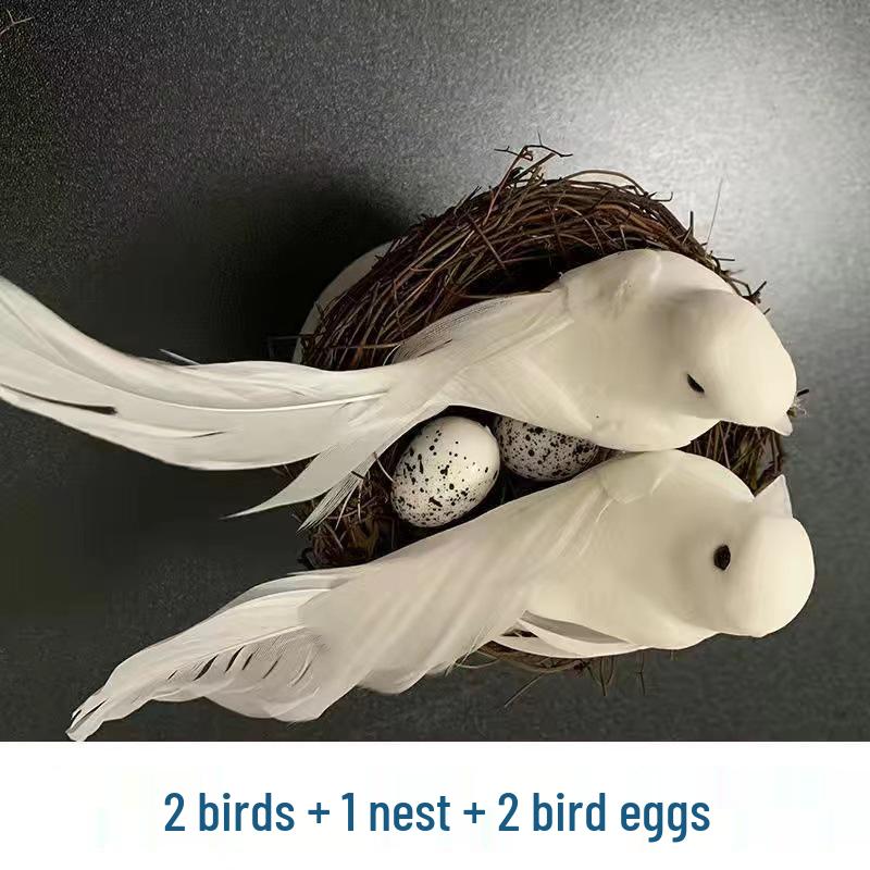 Creative Flickering Birdhouse Ornament for Garden or Balcony with Wall-Mountable Branch Decoration