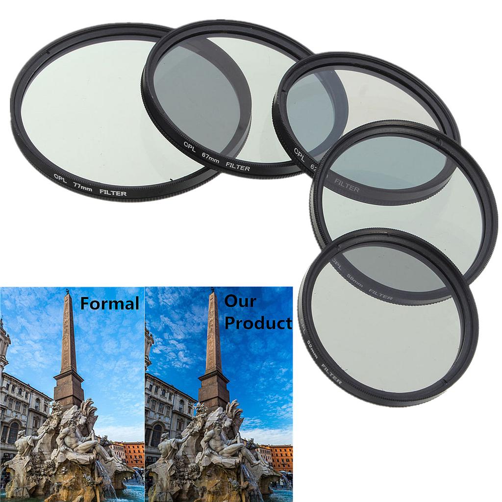 Filtru de lentile polarizante circulare CPL subțire de 52-77 mm pentru aparatul foto Canon Nikon Dslr SLR