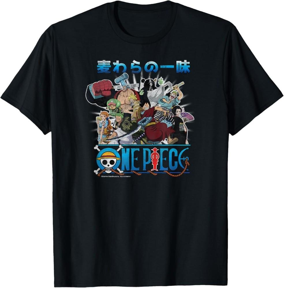Anime Retro Straw Hat Crew Cast Collage T-Shirt