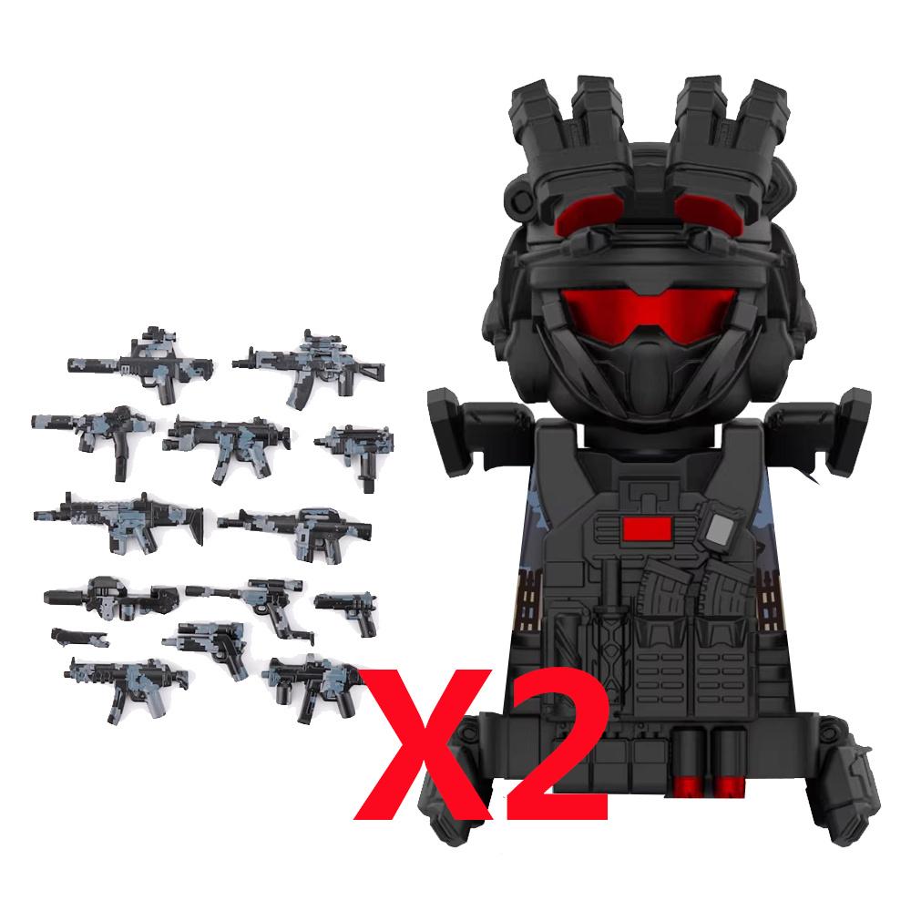Militärische Spezialpolizei MOC Spezialeinheiten Bausteine, Polizei-Kommando-Soldaten Mini-Humanoide Puppen zum Spielen Geschenke Spielzeug