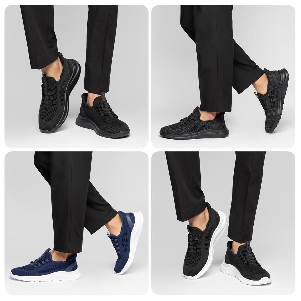 Foxsense Sneaker zum Anziehen während Laufschuhe für Herren und Sport Laufen Bequemste Lässig Schnürlos Leichtgewicht Pendeln Einfaches Gehen Arbeit