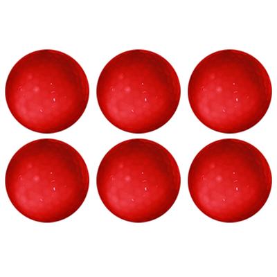 6 STÜCKE Synthetischer Gummi LED Leuchtender Golfball Hell Attraktiv für Nacht TagestrainingRot