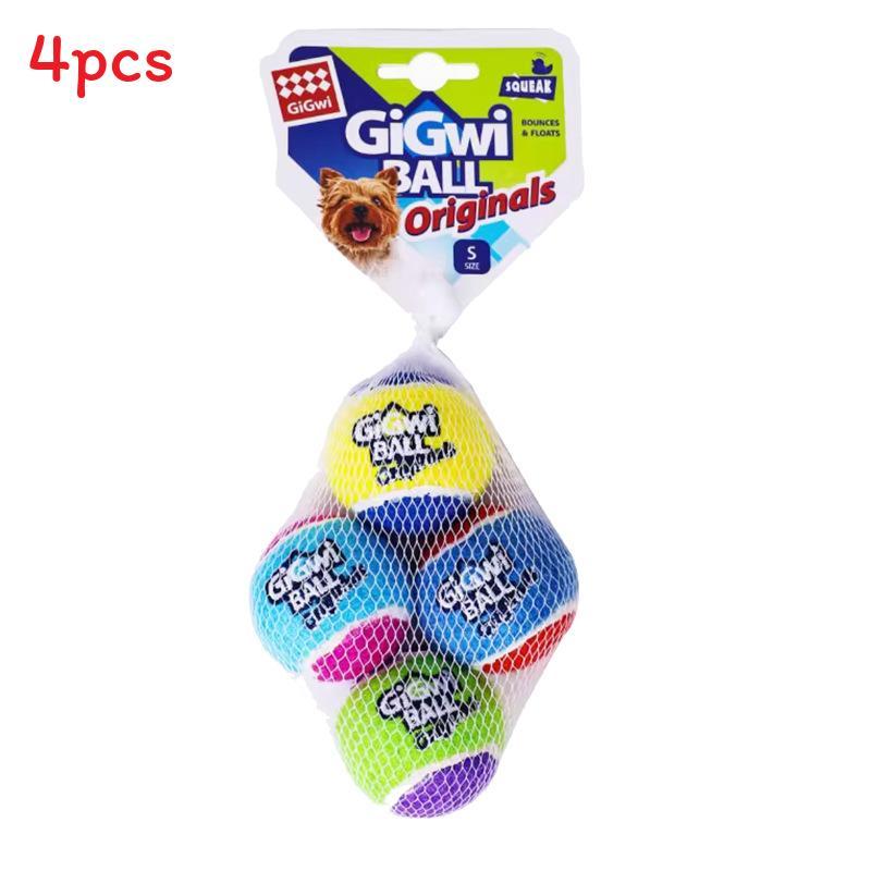

G Ball Rubber Dog Chew Toy Set With Squeaker For Puppies And Small Breeds Small Pack