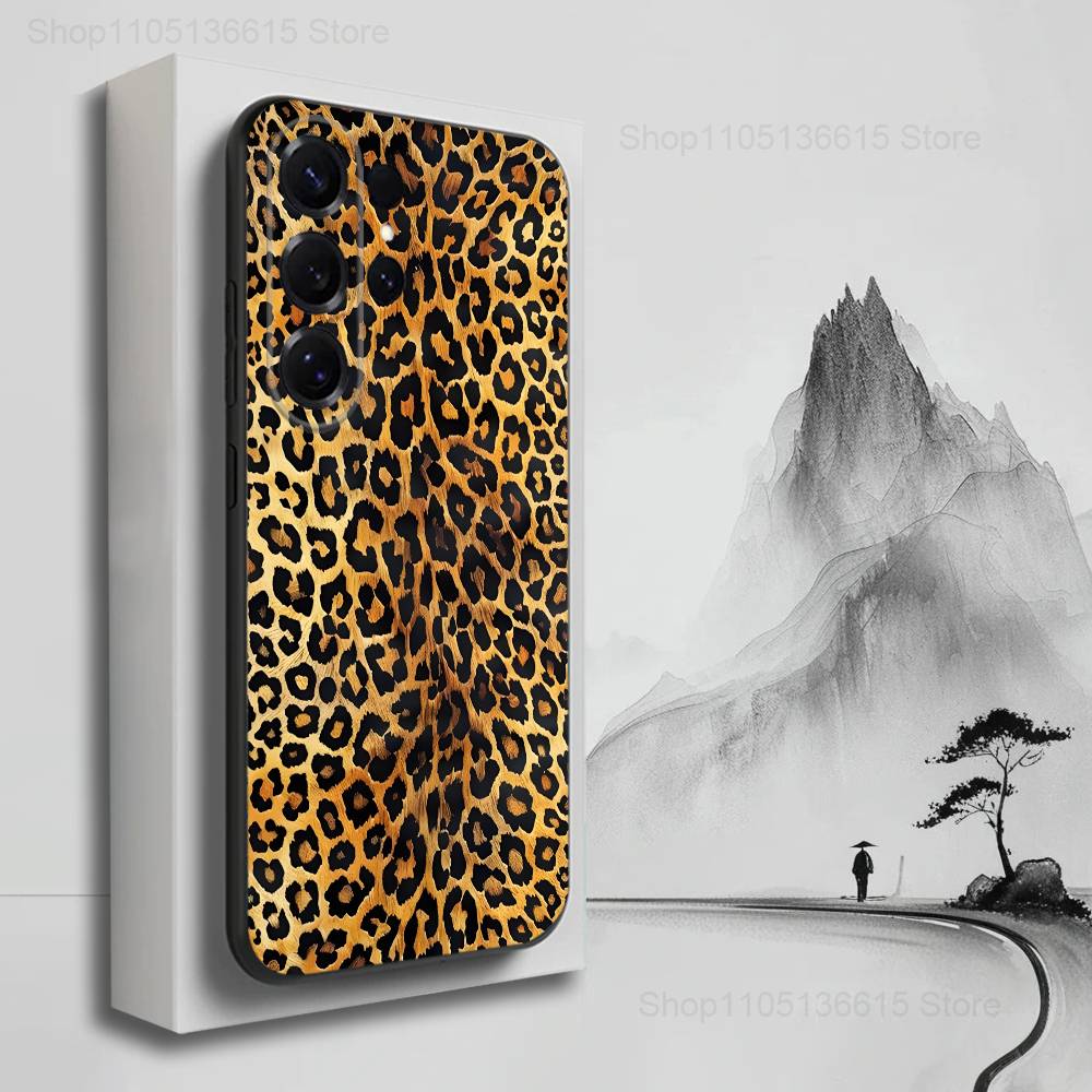 

Fashion Art Leopard Print Case For Samsung S23,S25,S20,S10,S9,S21,S24,S22,Ultra,FE,Plus,Lite,Soft Silicone Black SamsungS23ULTRA5G