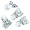 1/2/4Pcs Heavy Duty Caster Wheel 360 Degree White Nylon Rubber Furniture Roller 1/1.25/1.5/2/2.5/3inch Furniture Carts