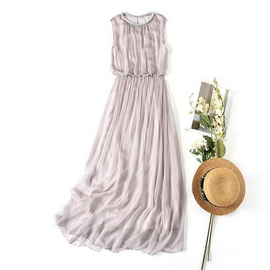 Women's Summer 2022 French Acetate Midi Skirt with Embroidered Lace and Slit Hem